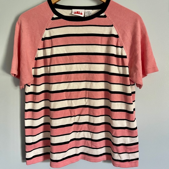 🐆 Alia Knit Pullover Short Sleeve Crew Neck Sweater - Picture 1 of 3